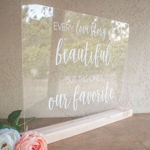 Every Love Story is Beautiful Sign Wedding Sign Large Wedding Sign Wedding Welcome Sign Acrylic Wedding Welcome Sign Acrylic Sign immagine 7