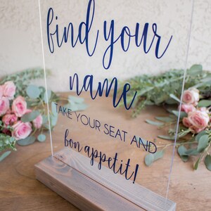 Seating Sign Wedding Seating Sign Find Your Name Sign Bon Appetit Wedding Sign Take Your Seat Sign Wedding Seating Chart Sign image 7