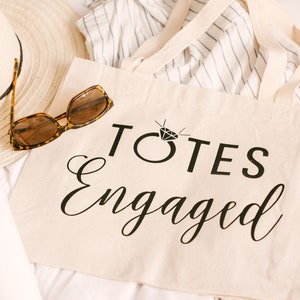 Totes Engaged Engagement Gifts for Her Engagement Gift Bride to Be Tote Newly Engaged Gifts Engaged Tote Bag Engagement Tote Bag image 5
