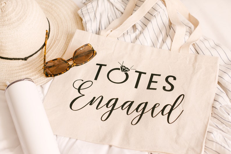 Totes Engaged Engagement Gifts for Her Engagement Gift Bride to Be Tote Newly Engaged Gifts Engaged Tote Bag Engagement Tote Bag image 5