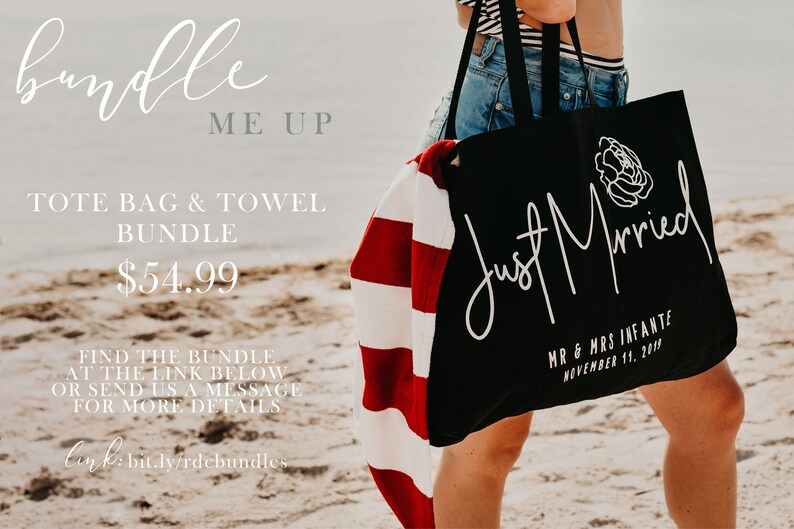 The New Mrs Beach Towel for Honeymoons & Bachelorette Parties Personalized Beach Towel image 9