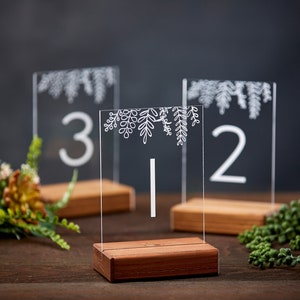 Acrylic Table Numbers, Floral Table Numbers, Boho Wedding, Wedding Decorations