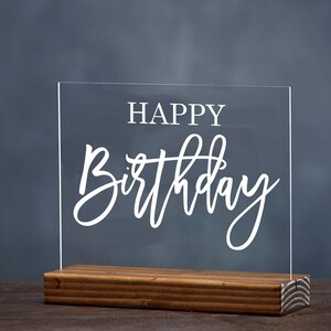 Happy Birthday Welcome Sign for Birthday Parties, Cake Tables, or Office Celebrations - Personalized Birthday Sign