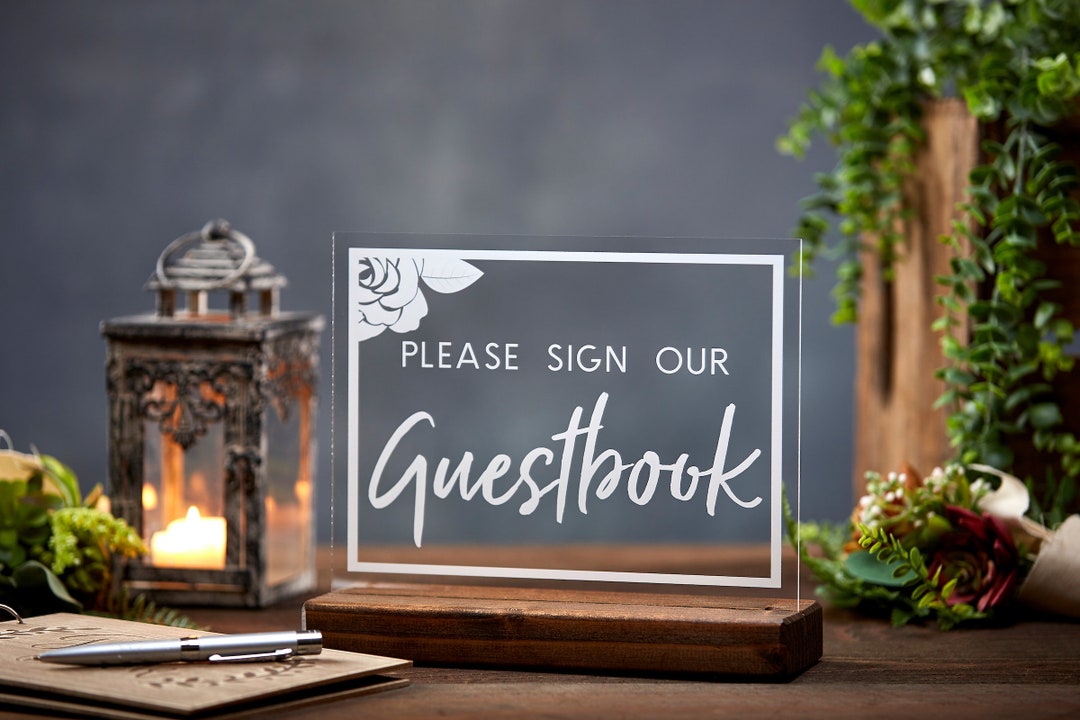 Guestbook Sign, Wedding Guestbook, Acrylic Guest Book Sign, Acrylic