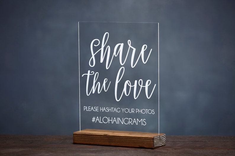 Share the Love Share the Love Sign Instagram Wedding Sign Instagram Wedding Sign Wedding Hashtag Sign Acrylic Wedding Sign image 6