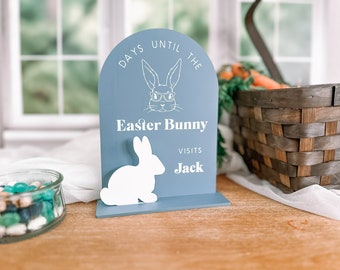 Countdown Sign, Kids Signs, Bunny Sign, Acrylic Dry Erase Board, Easter Bunny Gift, Kids Easter Gift