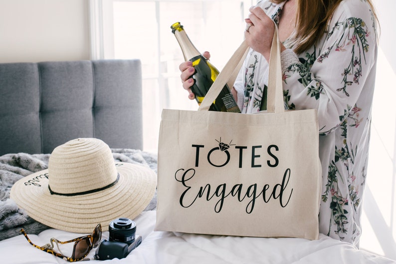 Totes Engaged Engagement Gifts for Her Engagement Gift Bride to Be Tote Newly Engaged Gifts Engaged Tote Bag Engagement Tote Bag image 6