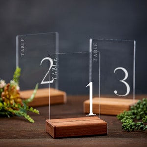 Acrylic Table Numbers, Wedding Table Numbers Acrylic, Modern Wedding Decor