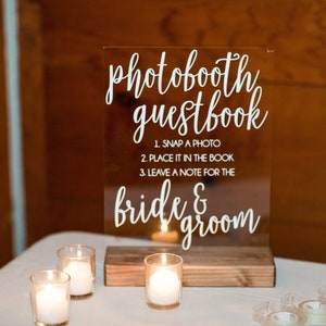 Photo Guestbook Sign Instant Photo Guestbook Sign Photo booth Guest book Sign Acrylic Guestbook Sign Acrylic Sign Guestbook Signs image 7