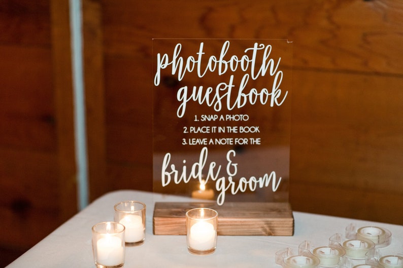 Photo Guestbook Sign Instant Photo Guestbook Sign Photo booth Guest book Sign Acrylic Guestbook Sign Acrylic Sign Guestbook Signs image 7