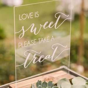 Love is Sweet Sign, Bridal Shower Signs, Dessert Table Decor, Bridal Shower Decor, image 1