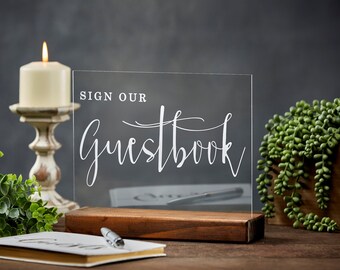 Wedding Guestbook Sign, Please Sign Our Guestbook, Wedding Signs Acrylic, Fall Wedding Decor