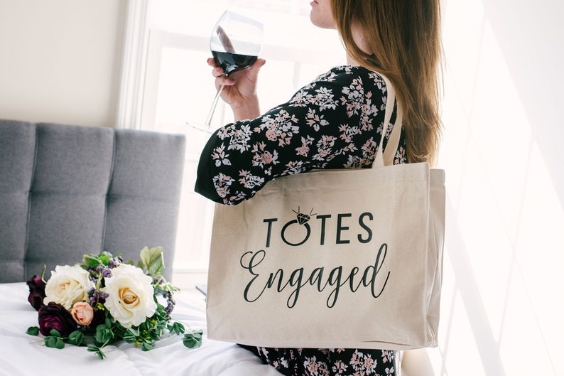 Totes Engaged Engagement Gifts for Her Engagement Gift Bride to Be Tote Newly Engaged Gifts Engaged Tote Bag Engagement Tote Bag image 2