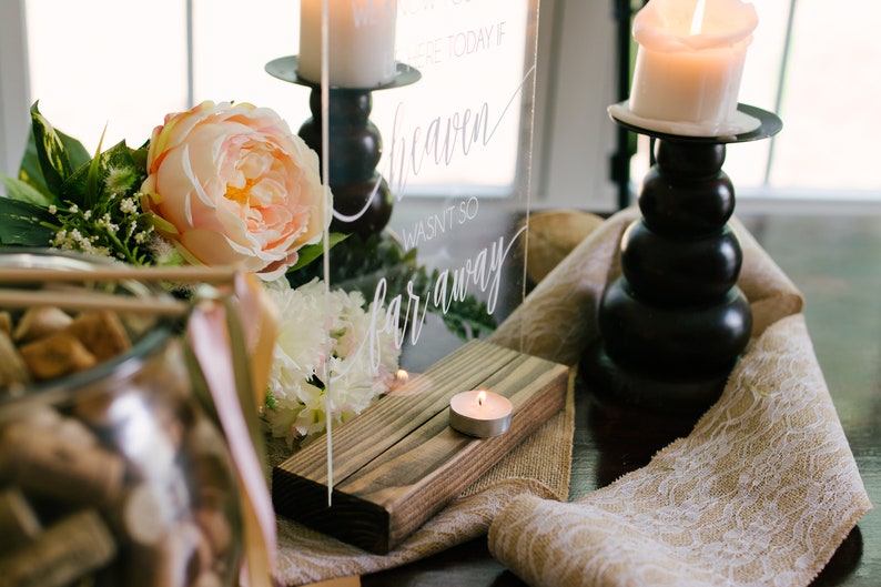 We Know you Would be Here Today, If Heaven Wasn't so Far Away Wedding Memorial Sign Remembrance Table Sign In Loving Memory Wedding Sign image 9