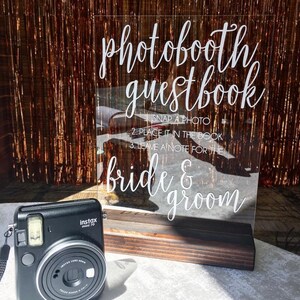 Photo Guestbook Sign Instant Photo Guestbook Sign Photo booth Guest book Sign Acrylic Guestbook Sign Acrylic Sign Guestbook Signs image 6