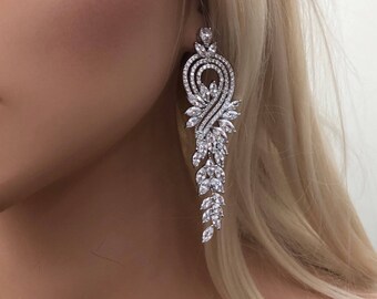 Glamorous Cubic Zirconia Earrings