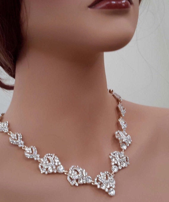 austrian crystal necklace, victorian statement ne… - image 9