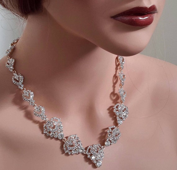 austrian crystal necklace, victorian statement ne… - image 10