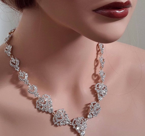 austrian crystal necklace, victorian statement ne… - image 8