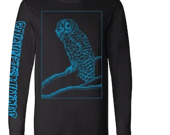 STRANGE FAMILIARS "Barred Owl" long sleeve t-shirt - limited edition - paranormal - high strangeness