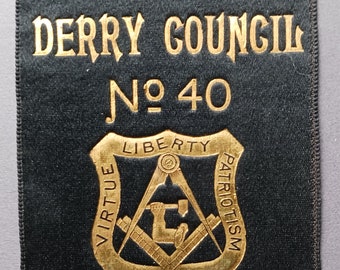 MASONIC ribbon – Derry Council No 40 – Hummelstown PA – Strange Familiars Curiosity of the Week #93 – masons – fraternal – secret society