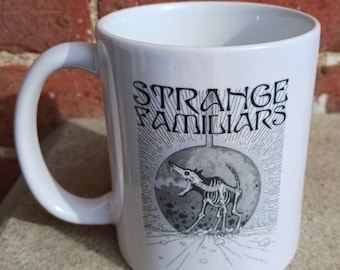 STRANGE FAMILIARS podcast – black dog – 11 oz ceramic mug  – paranormal – supernatural – folklore