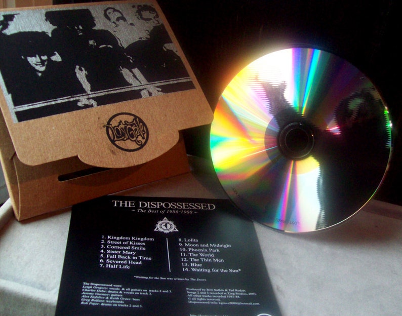 best of THE DISPOSSESSED CDr ltd edition silscreen cover post-punk gothic goth image 2