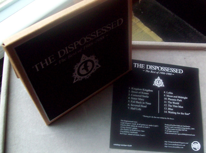 best of THE DISPOSSESSED CDr ltd edition silscreen cover post-punk gothic goth image 3