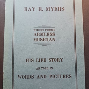 Ray R. Myers armless musician pitch booklet Strange Familiars Curiosity of the Week 101 sideshow image 2