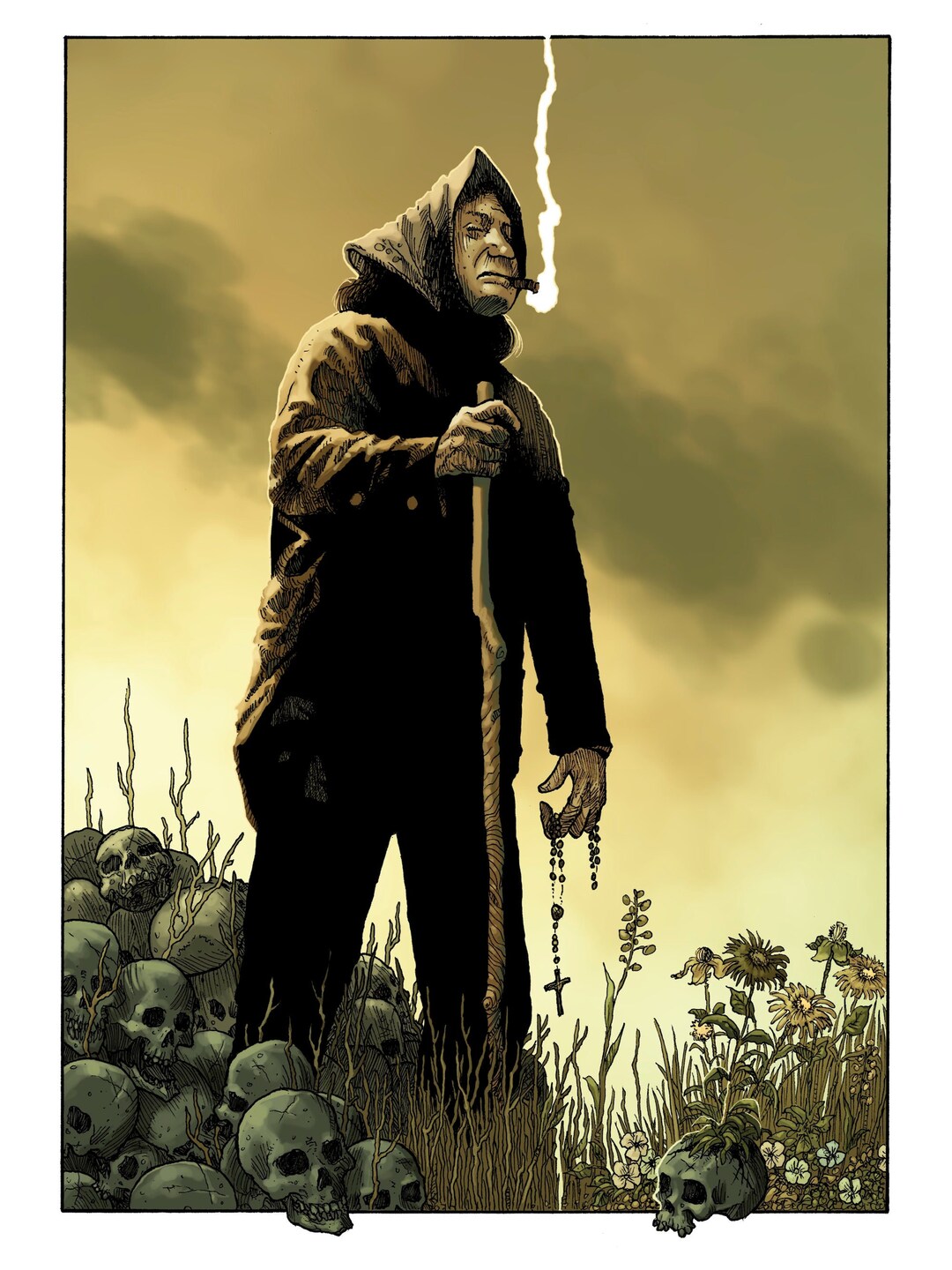 John Stink the Living Ghost Osage Hermit Strange Familiars 9x12 Print