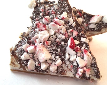 Peppermint bark toffee
