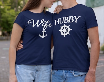 Mr. and Mrs. Shirts, His and Her Shirts, Nautical Theme - 459
