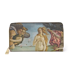 The Birth of Venus by Sandro Botticelli Zipper Wallet