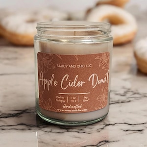 Apple Cider Donut Candle: Warm Fall Bakery Scent