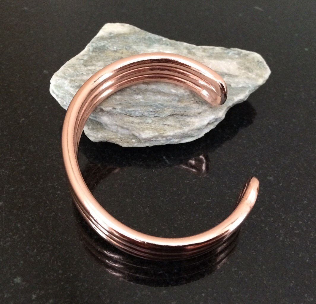 Men's Copper Bracelet - Adjustable, 6 Gauge Copper Wire