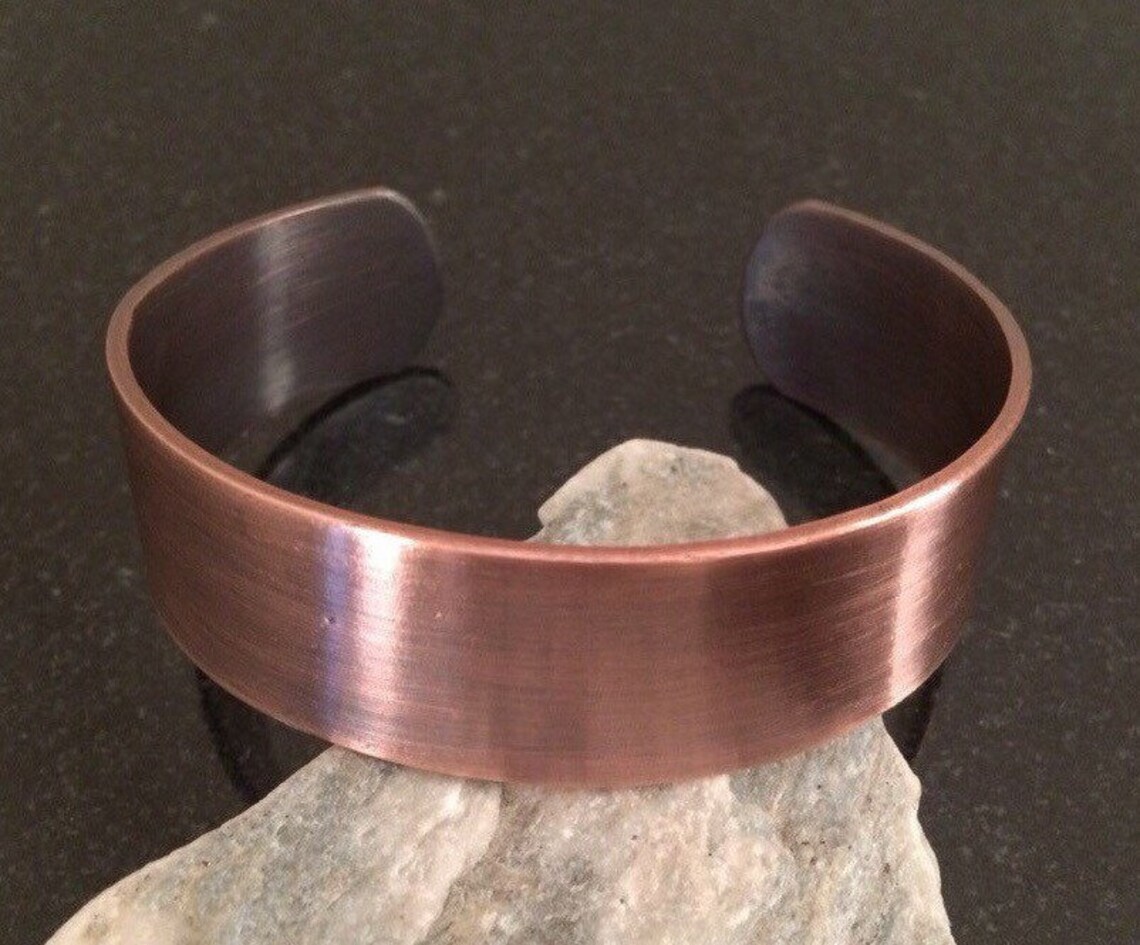 Copper Cuff Bracelet C002P Smooth 3/4 Inch 1.91 cm Wide Etsy