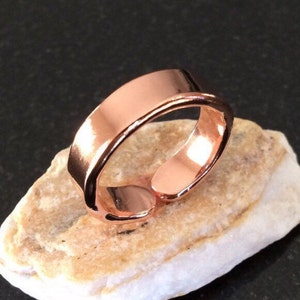 Copper Ring Adjustable, 6 Gauge Copper Wire, Patina, 1/4 Inch 6.35