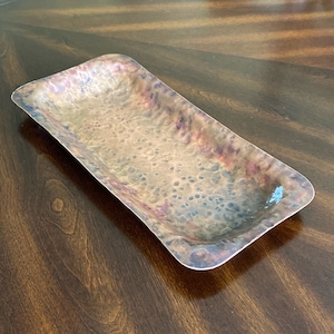 Copper Bowl - Decorative Hand Hammered Copper Bowl with a Patina Finish - 7th Anniversary Gift - Handcrafted by JW