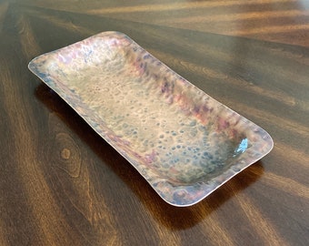 Copper Bowl, Hand Hammered, Decorative Centerpiece, Patina Finish