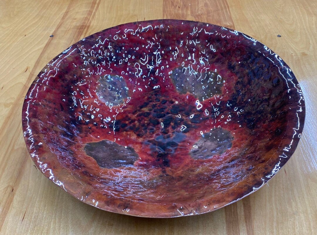 Copper Bowl Large 16 Inch Decorative Hand Hammered Copper Bowl With a