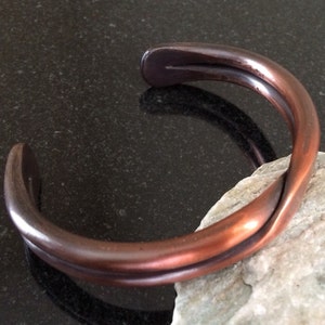 Copper Ring Adjustable, 6 Gauge Copper Wire, Patina, 1/4 Inch 6.35
