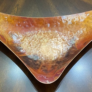 Copper Bowl - Decorative Hand Hammered Copper Bowl with a Patina Finish - 7th Anniversary Gift - Handcrafted by JW