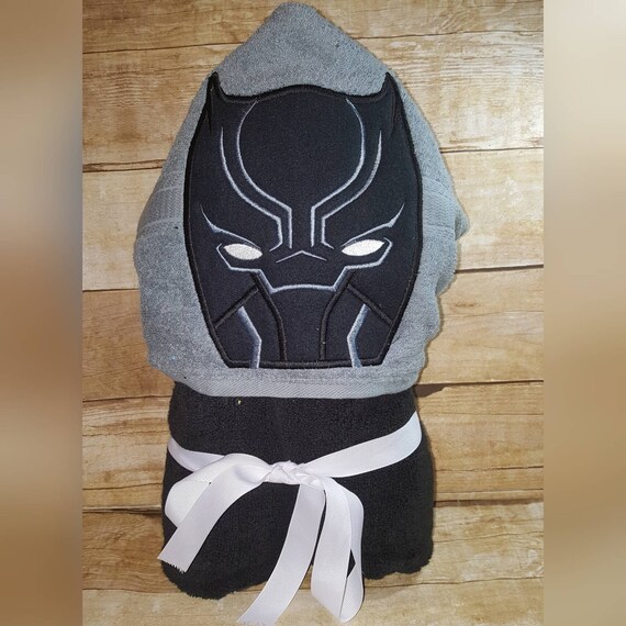 black panther hooded towel