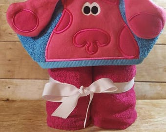 SALE--Blues Clues Magenta Hooded Towel
