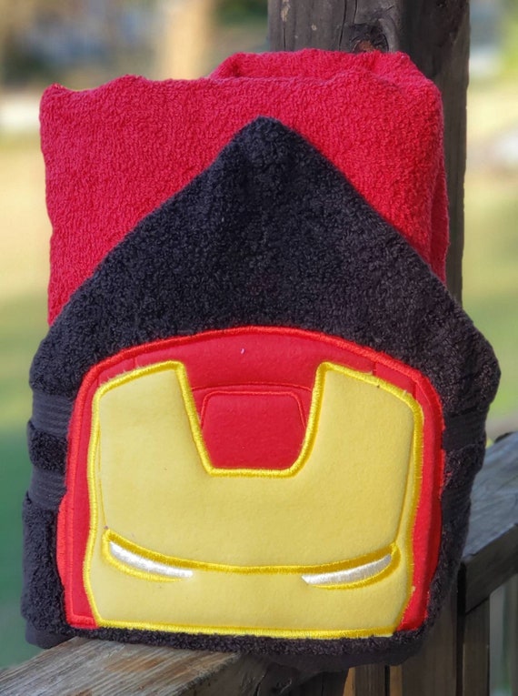 iron man hooded towel