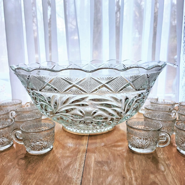 Large Punch Bowl Etsy