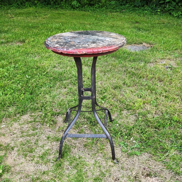 Vintage Industrial Shop Stool/Plant Stand