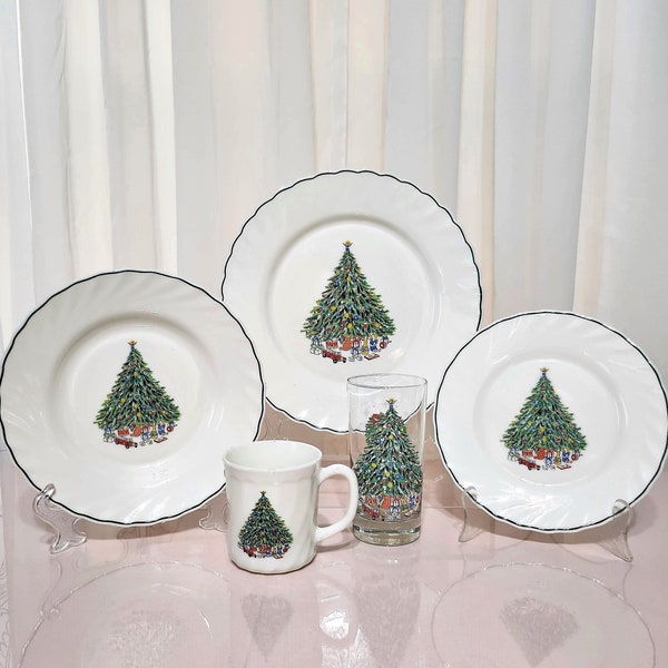 Christmas Dinnerware Etsy