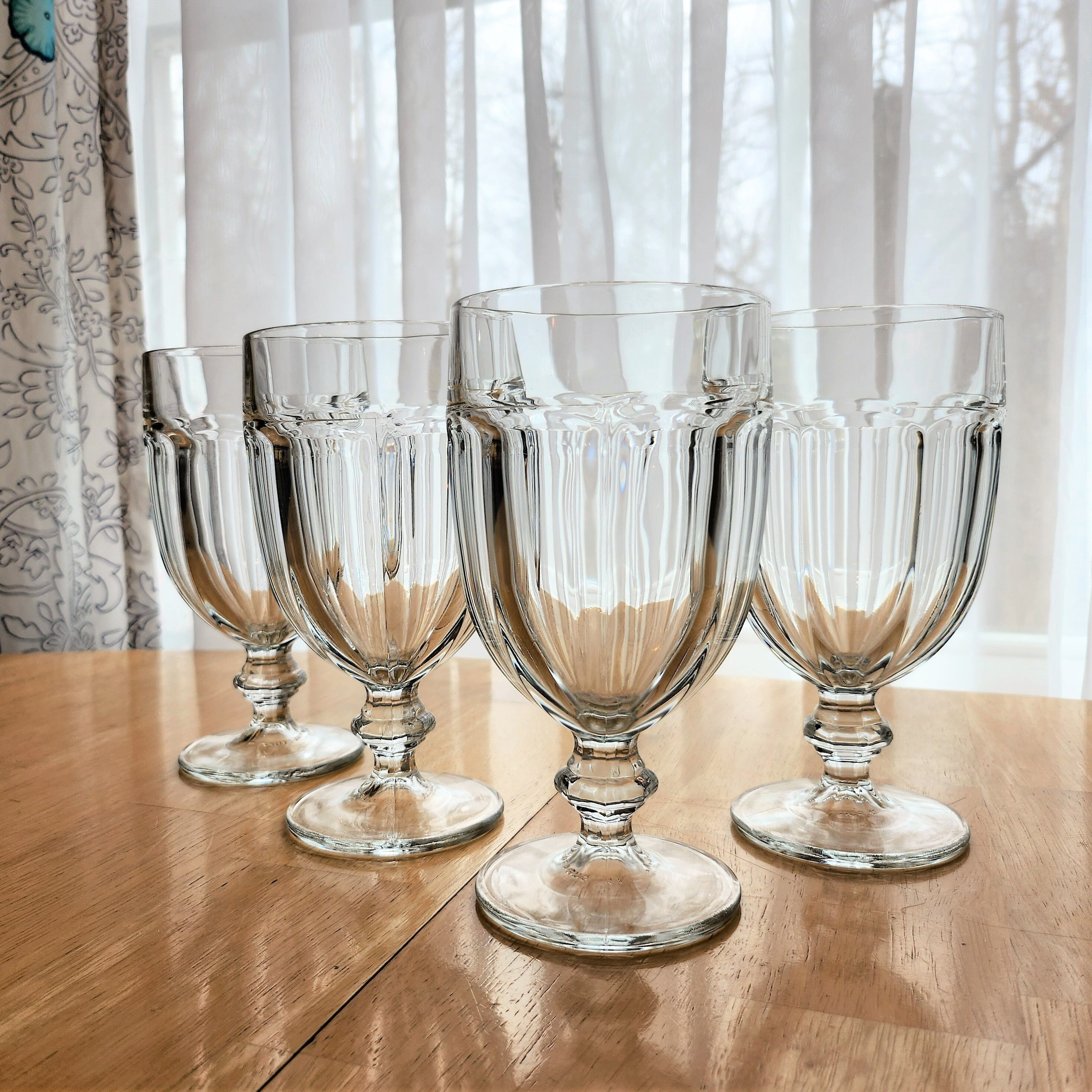 4 Vintage Libbey Duratuff Gibraltar Iced Tea Goblets W/ Knob Etsy