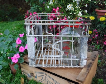 Vintage Sealtest Milk Crate, Milk Box, Rustic Milk Crate, Wood and